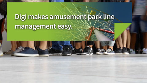 La gestion des files d'attente dans les parcs d'attractions est simple avec Digi Connect EZ 