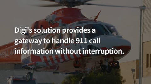Connectivité du centre d'appel 911 avec Digi Connect® EZ