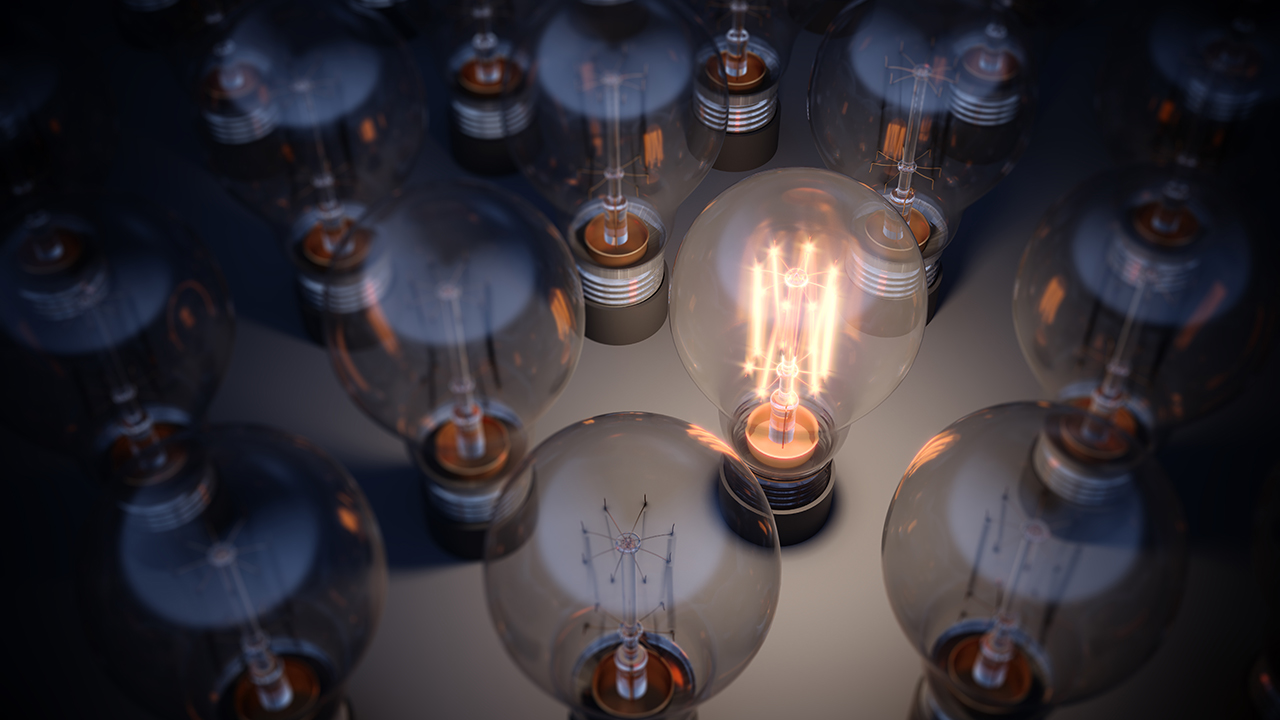 Image conceptuelle d'une ampoule électrique