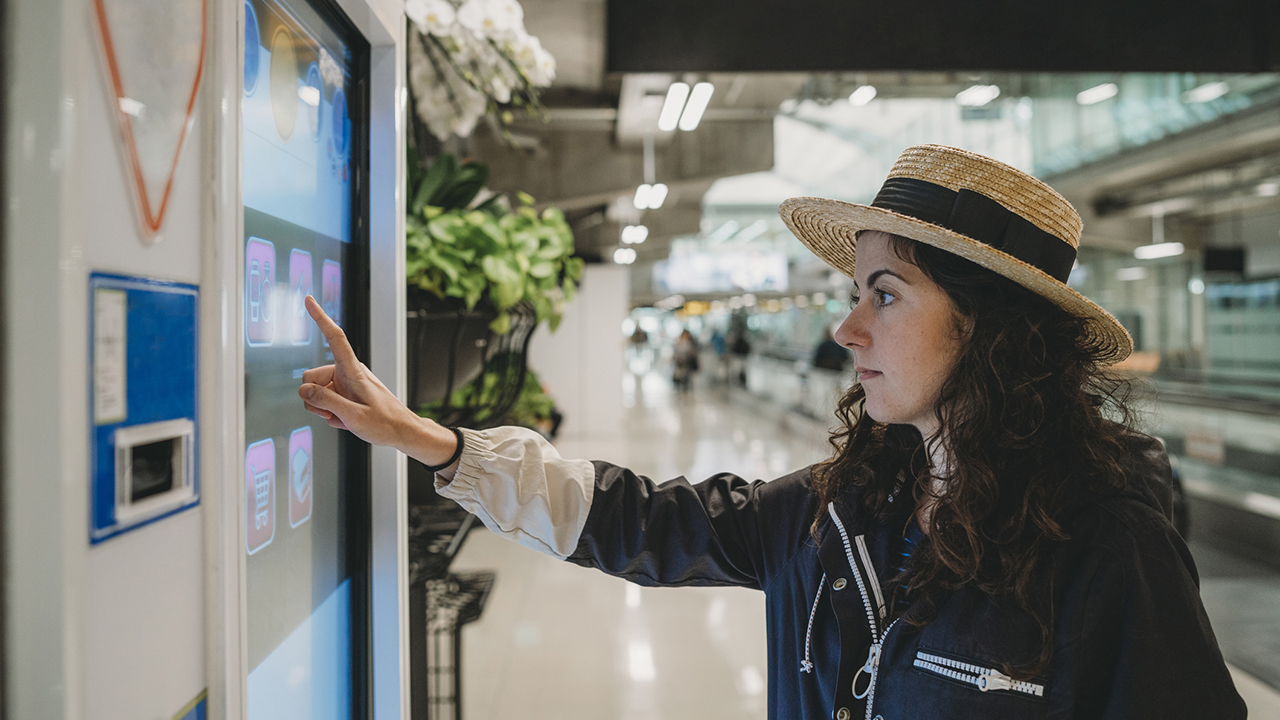 Borne interactive et affichage numérique