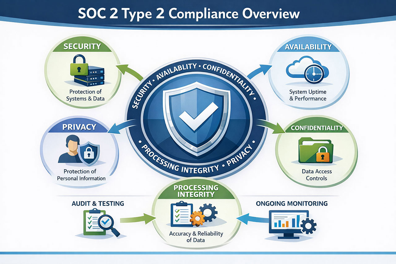 Infographie sur la conformité SOC 2 Type 2