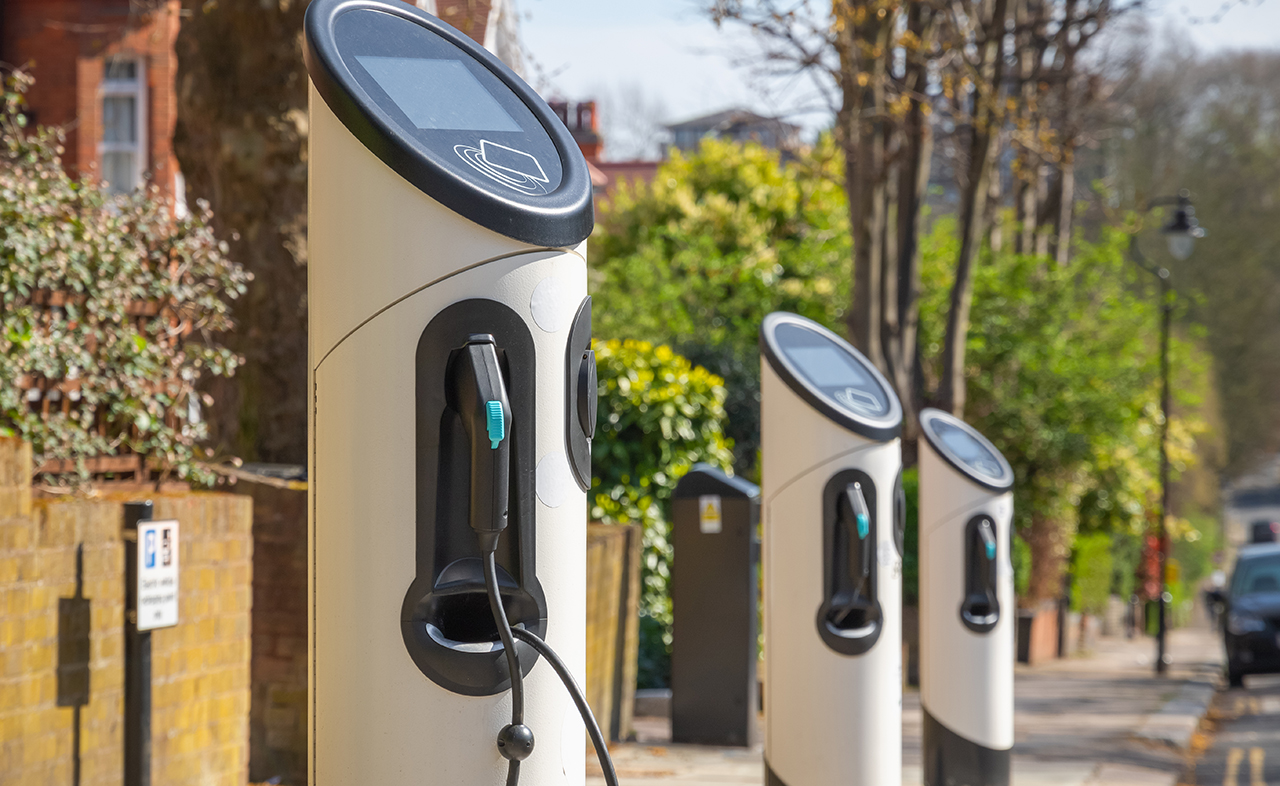 Solar-powered EV charging stations