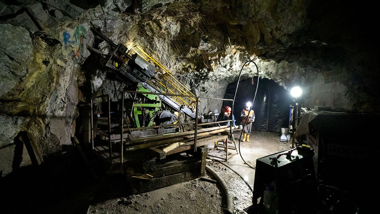 Appareils miniers au travail