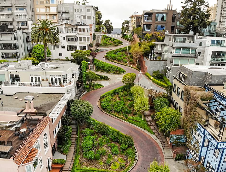 Ville verte - San Francisco - Lombard Street