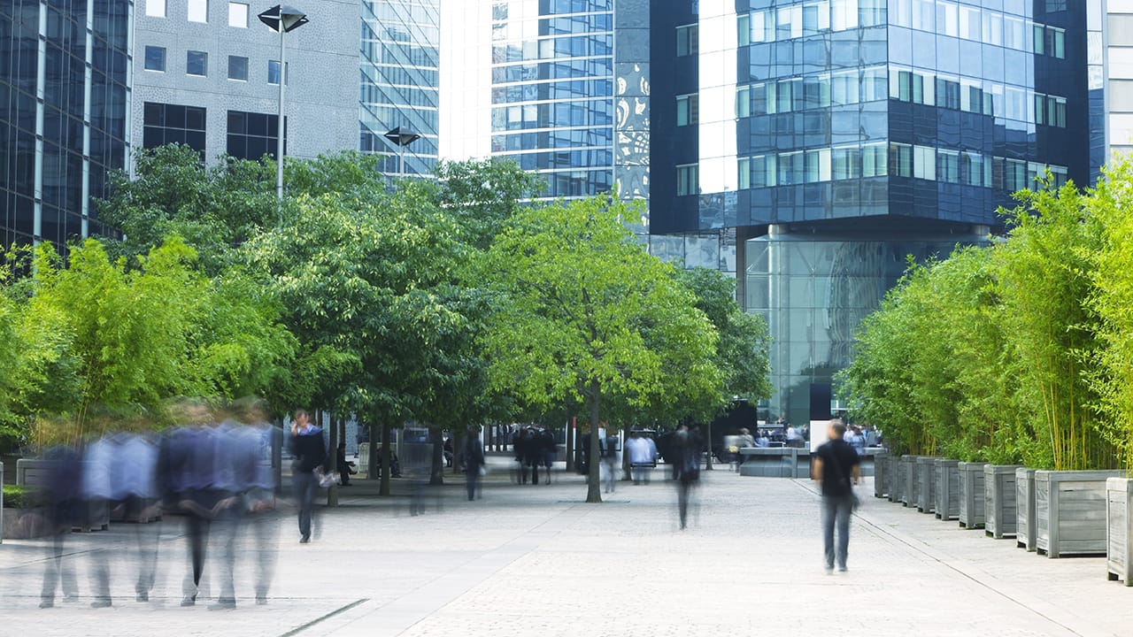 Un centre ville durable avec des espaces verts