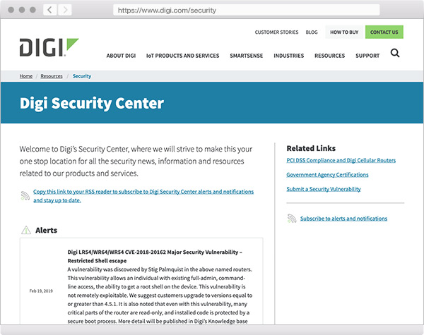 Visit the Digi Security Center