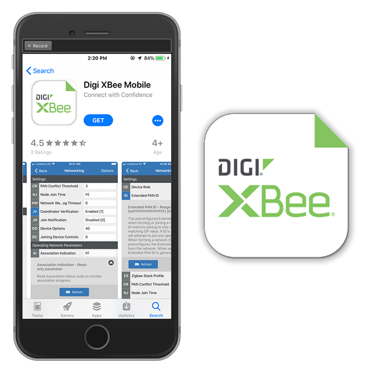 Application Mobile Digi XBee