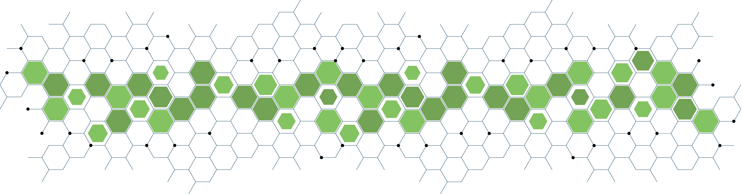 Des formes hexagonales représentant une ruche