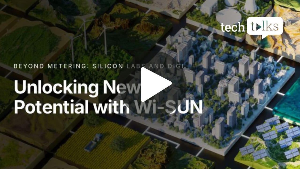 Miniature vidéo avec modèle de ville et d'énergie, texte : Libérer un nouveau potentiel avec Wi-SUN.