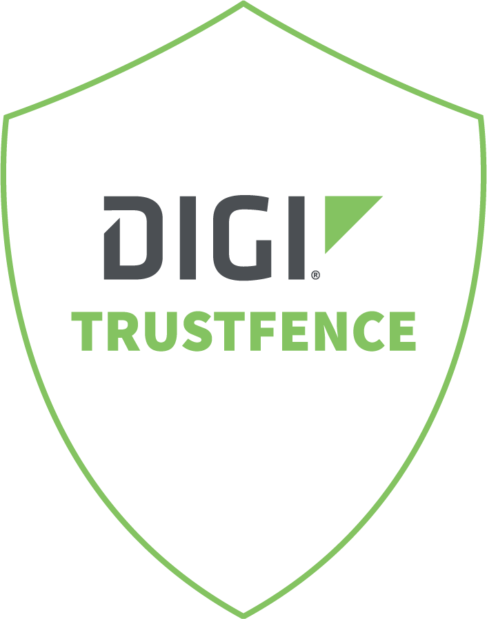 Icône en forme de bouclier arborant le logo de sécurité Digi TrustFence.