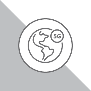 Icône de la 5G dans le monde