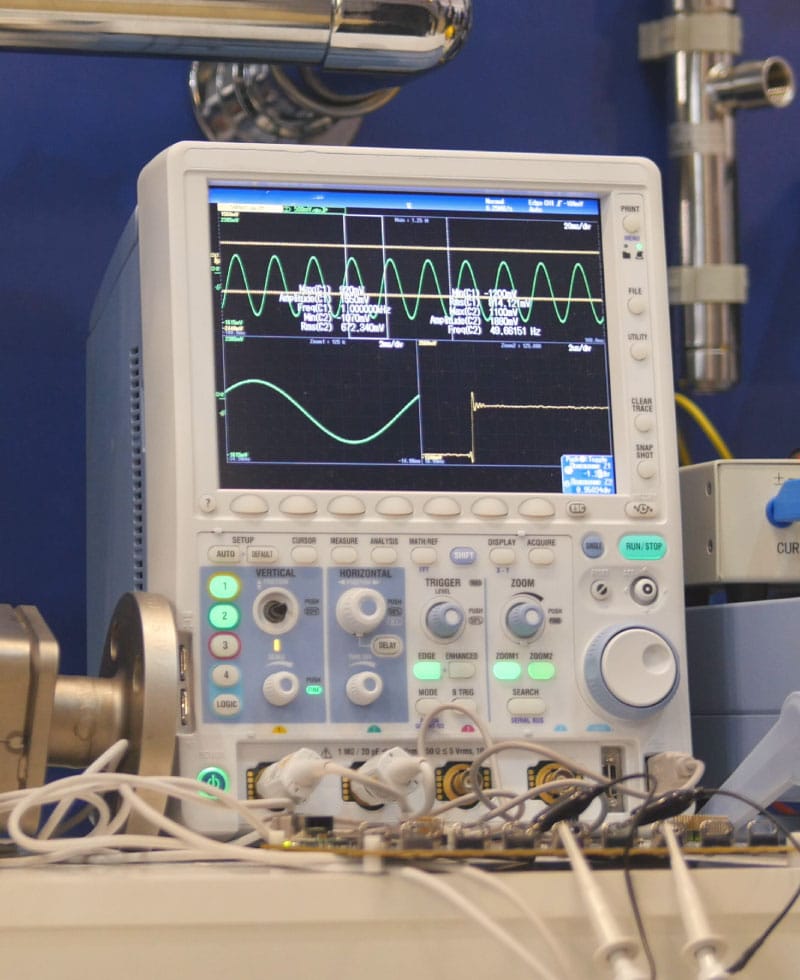 Écran de surveillance de l'EFV affichant les données de la forme d'onde...